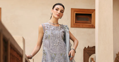 3 Piece Unstitched Embroidered Organza Suit | D-2509-B | SML