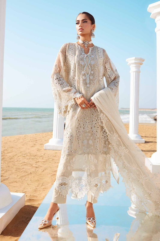 Maria.B 3 Piece Unstitched Embroidered Lawn Suit | EL-25-09