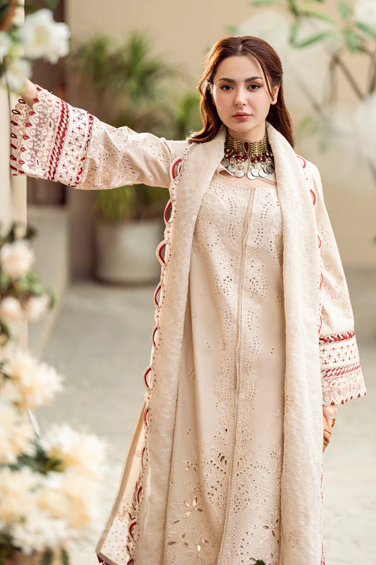 Qalamkar 3 Piece Embroidered Unstitched Lawn Suit - FK-16 ANAYA | SML