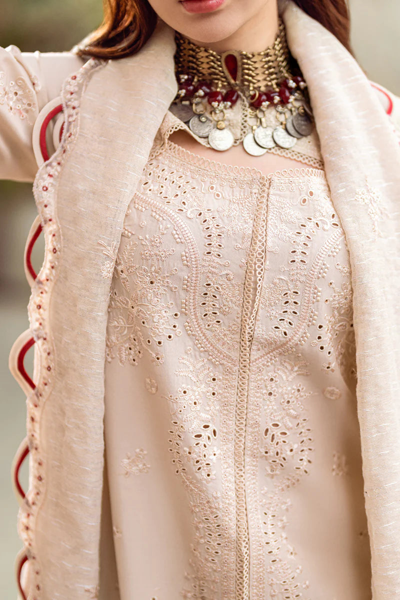 Qalamkar 3 Piece Embroidered Unstitched Lawn Suit - FK-16 ANAYA | SML