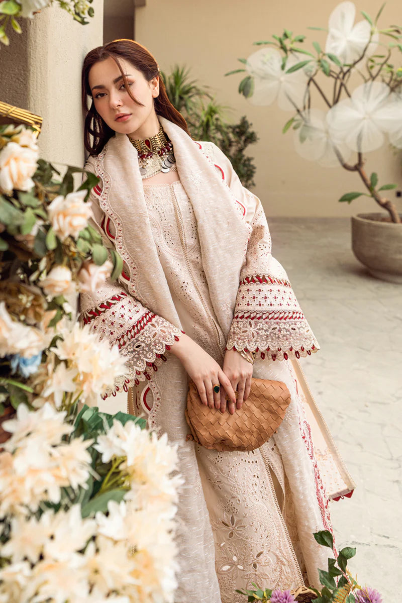Qalamkar 3 Piece Embroidered Unstitched Lawn Suit - FK-16 ANAYA | SML