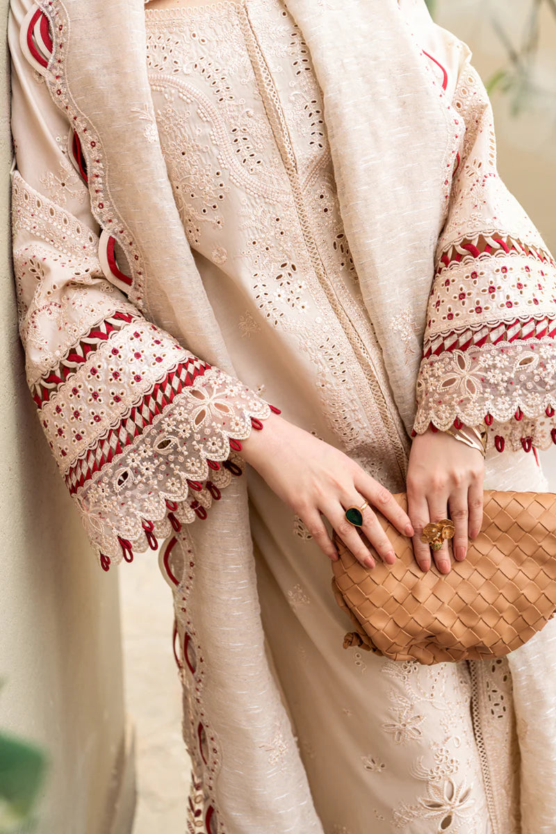 Qalamkar 3 Piece Embroidered Unstitched Lawn Suit - FK-16 ANAYA | SML