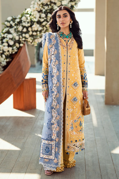 Qalamkar 3 Piece Embroidered Unstitched Lawn Suit - FK-06 NATALIE | SML