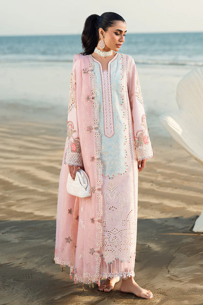 Qalamkar 3 Piece Embroidered Unstitched Lawn Suit - FK-08 REEM | SML