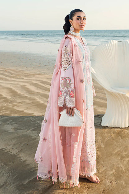 Qalamkar 3 Piece Embroidered Unstitched Lawn Suit - FK-08 REEM | SML