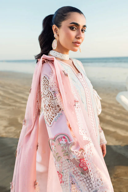 Qalamkar 3 Piece Embroidered Unstitched Lawn Suit - FK-08 REEM | SML