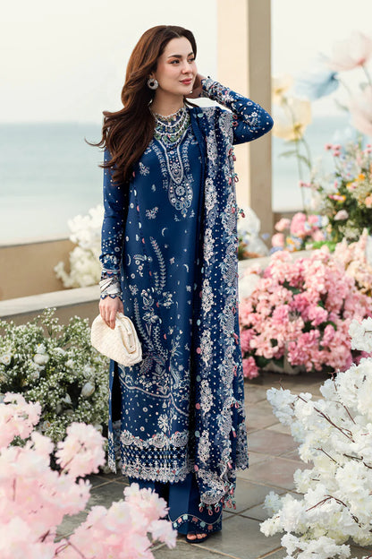 Qalamkar 3 Piece Embroidered Unstitched Lawn Suit - FK-05 AURORA | SML