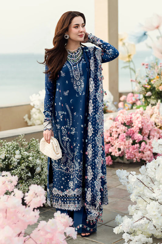 Qalamkar 3 Piece Embroidered Unstitched Lawn Suit - FK-05 AURORA | SML