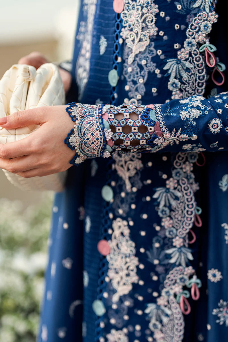 Qalamkar 3 Piece Embroidered Unstitched Lawn Suit - FK-05 AURORA | SML