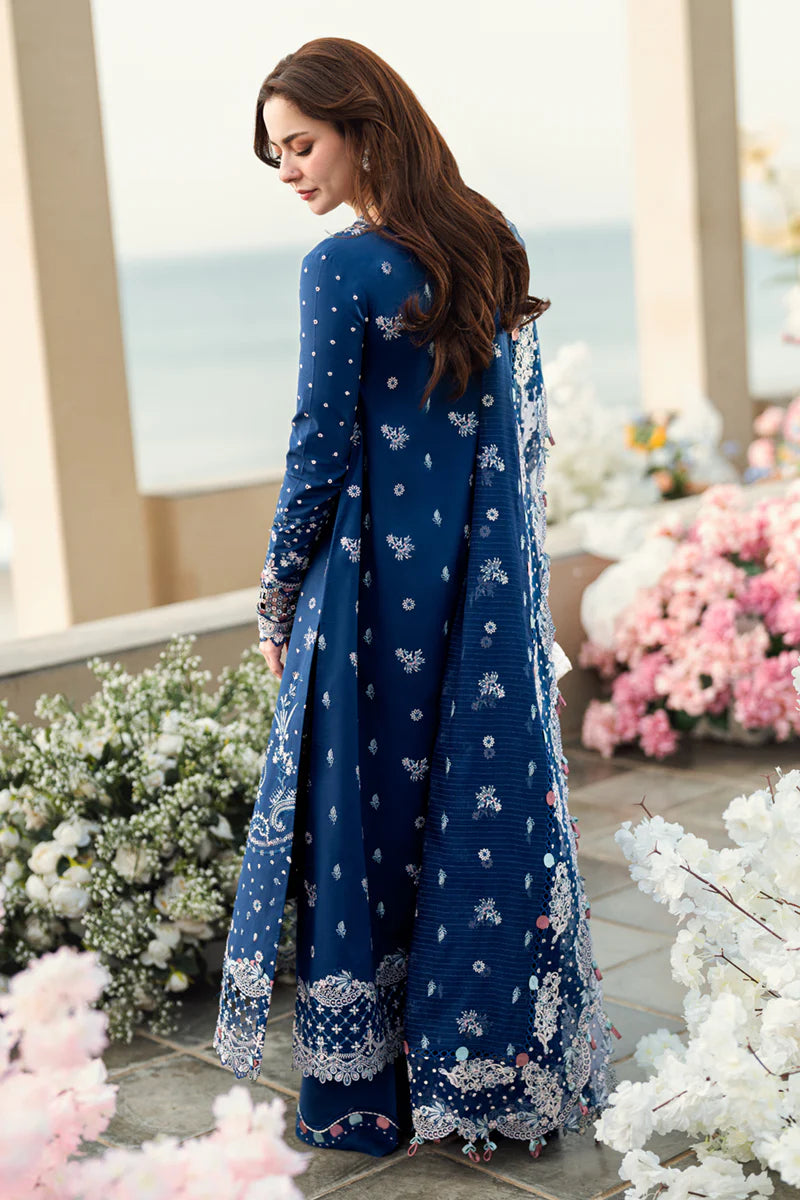 Qalamkar 3 Piece Embroidered Unstitched Lawn Suit - FK-05 AURORA | SML