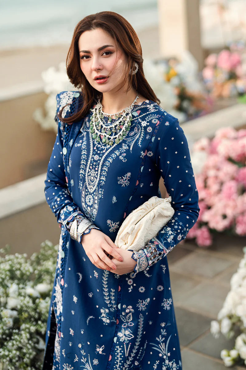Qalamkar 3 Piece Embroidered Unstitched Lawn Suit - FK-05 AURORA | SML