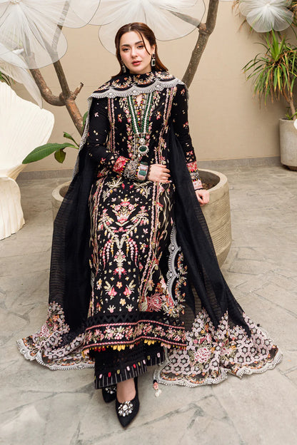 Qalamkar 3 Piece Embroidered Unstitched Lawn Suit - FK-15 HANNAH | SML