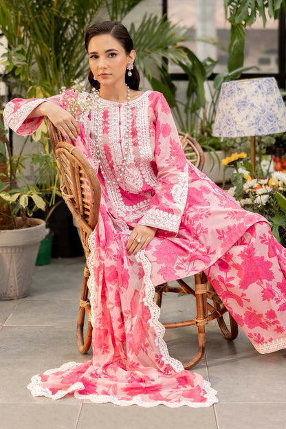 3 Piece Embroidered Unstitched suit | DW-EF25-124 | MPT