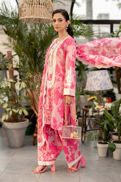 3 Piece Embroidered Unstitched suit | DW-EF25-124 | MPT