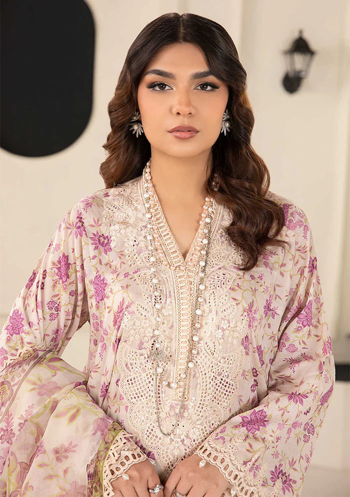 3 Piece Embroidered Unstitched suit | DW-EF24-108