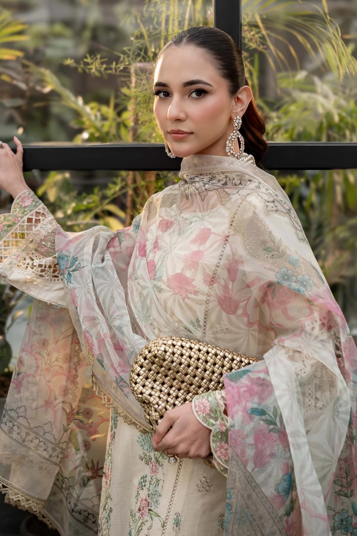 3 Piece Embroidered Self Jacquard Lawn Suit | DW-EF25-47 | SML