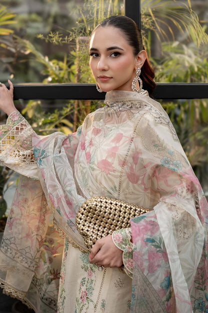 3 Piece Embroidered Self Jacquard Lawn Suit | DW-EF25-47 | SML