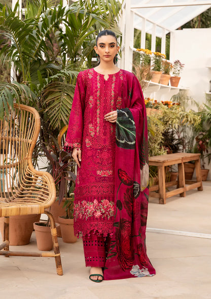 Elaf 3 Piece Unstitched Luxury Lawn Suit - ELM-10 GULNAR | SML