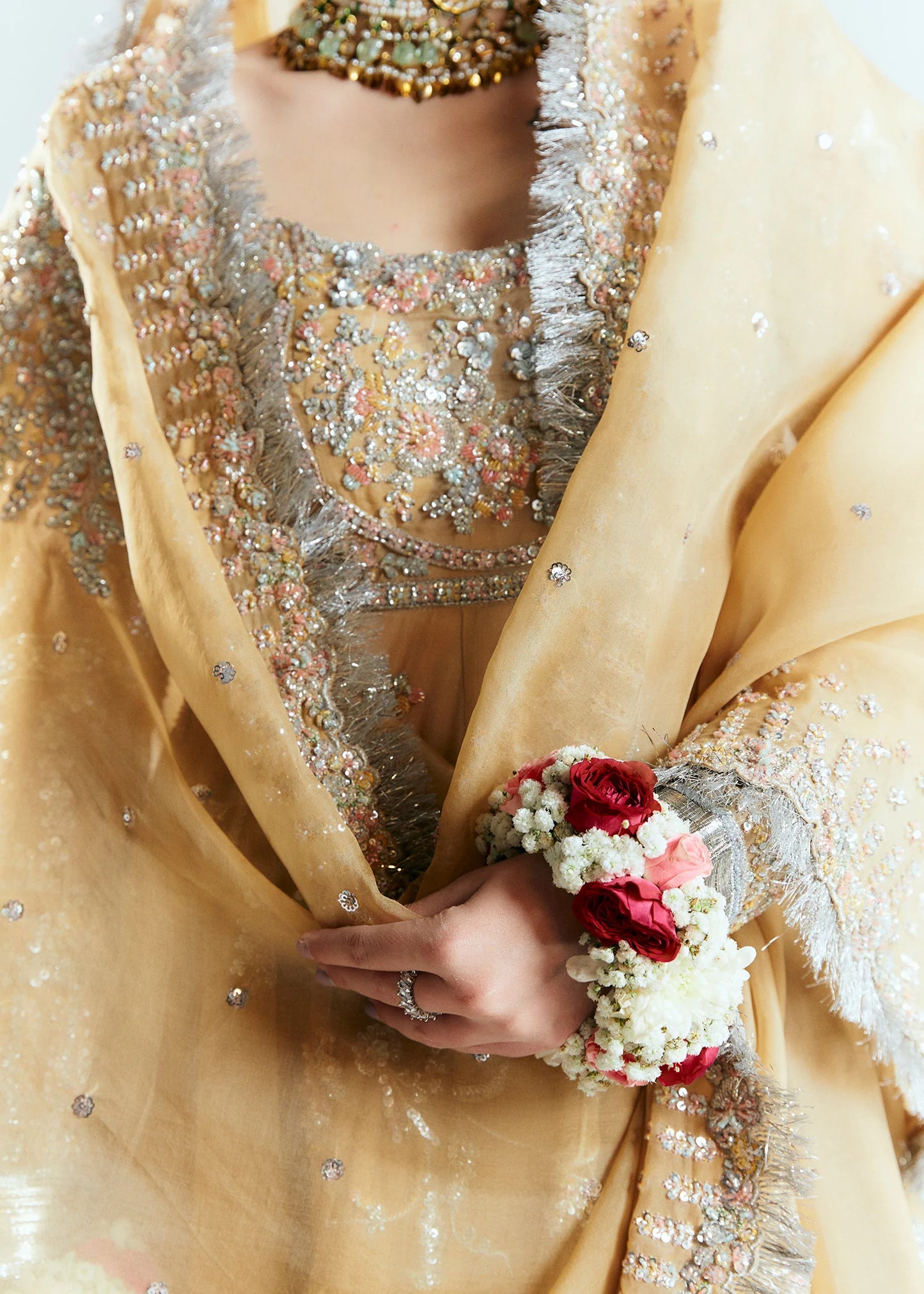 Hussain Rehar Unstitched Organza Embellished Frock | Aether | SLC