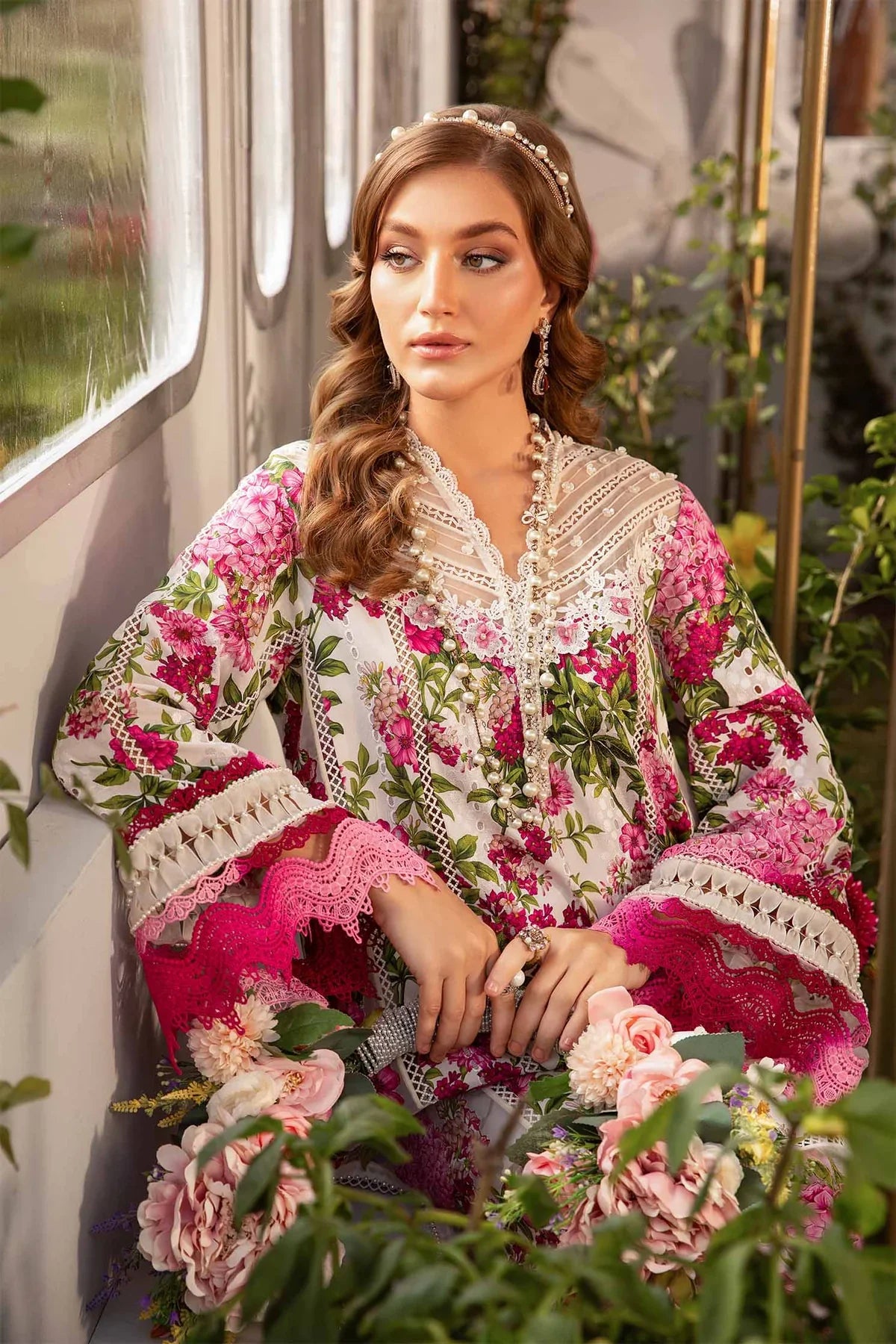 3 Piece Unstitched suit| MPT-2102-A