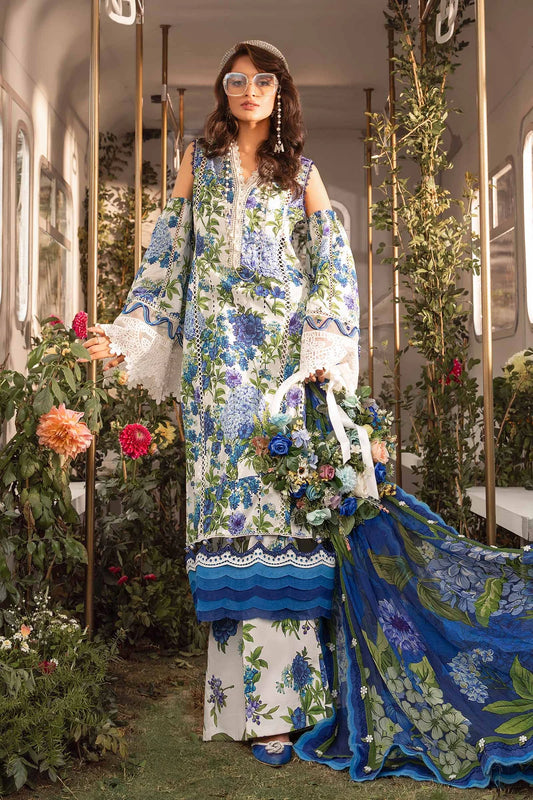 3 Piece Unstitched suit| MPT-2102- B