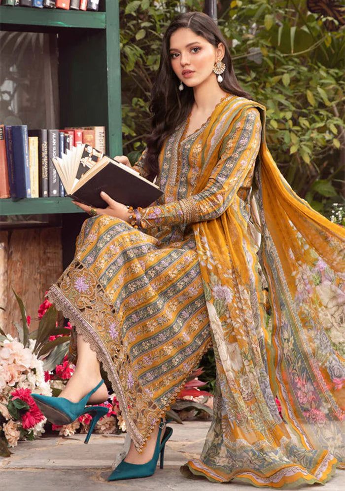 3 Piece Unstitched suit | MPT-2107-A