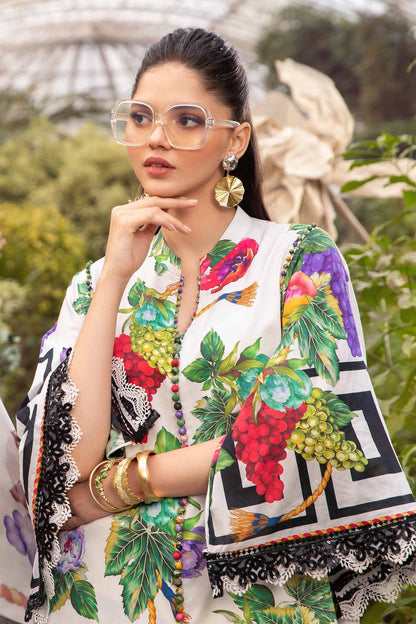 3 Piece Unstitched suit| MPT-2108-A