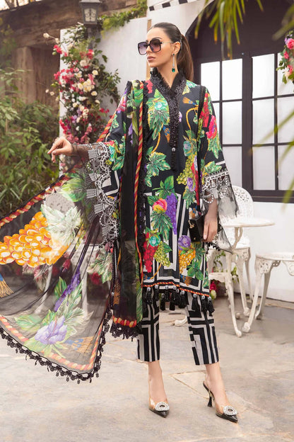3 Piece Unstitched suit| MPT-2108-B