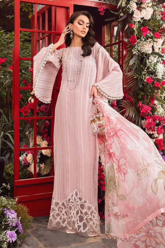 3 Piece Unstitched suit| MPT-2109-B