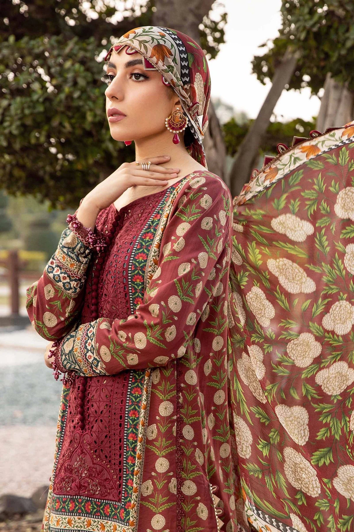 3 Piece Unstitched Lawn Suit | MPT-2114-B