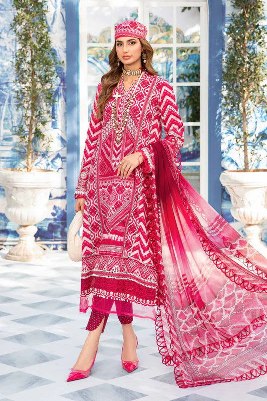 3 Piece Unstitched suit| MPT-2208-A