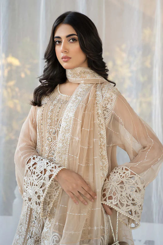 Maria.B. 3 Piece Embroidered Chiffon Suit | SF-EF24-67 - SFC