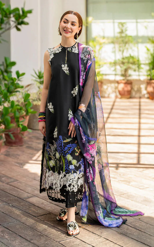 Asifa Nabeel 3 Piece Unstitched Suit - SBC