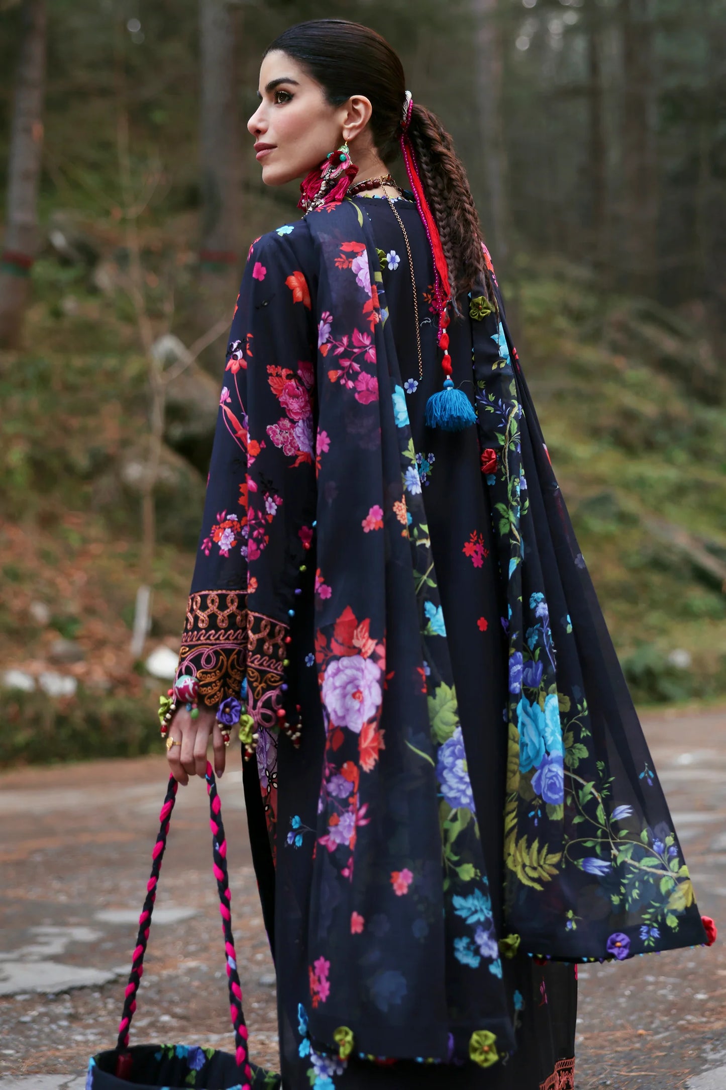Zaha 3 Piece Unstitched Suit ALYA (ZL25-07 A) | SML