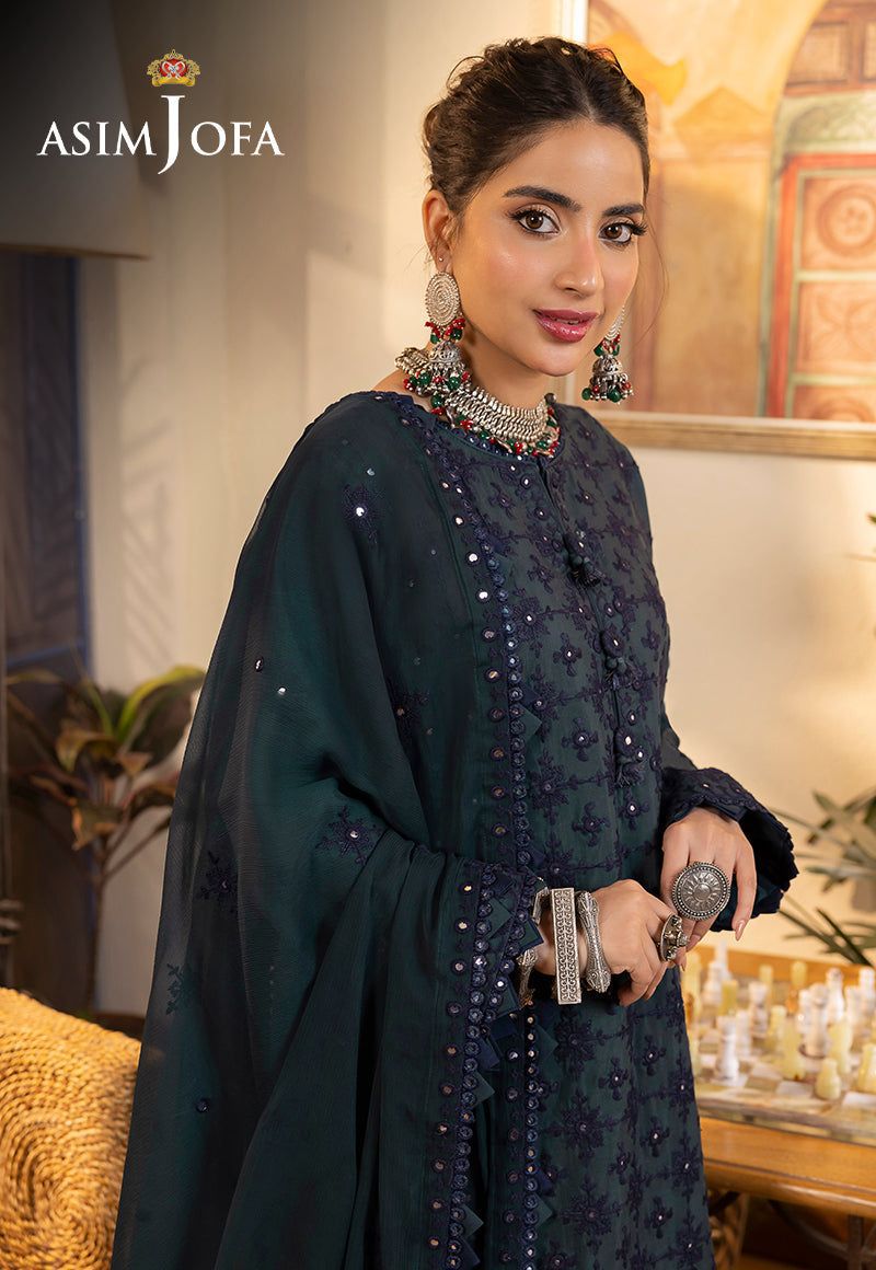 ASIM JOFA-24 EMBROIDERED CHIFFON 3 PC - SFC