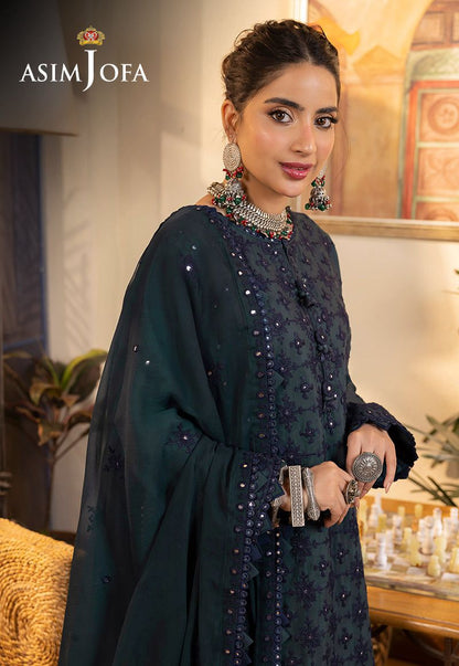 ASIM JOFA-24 EMBROIDERED CHIFFON 3 PC - SFC