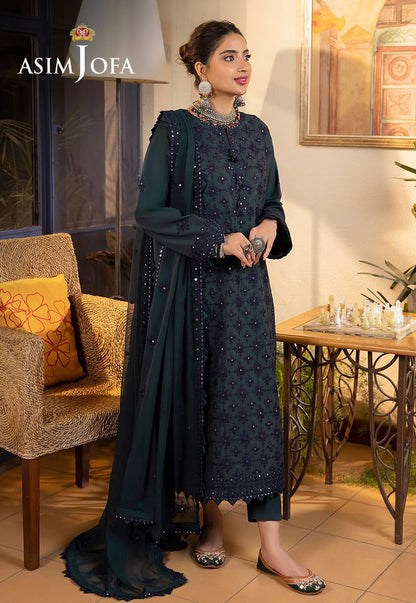 ASIM JOFA-24 EMBROIDERED CHIFFON 3 PC - SFC