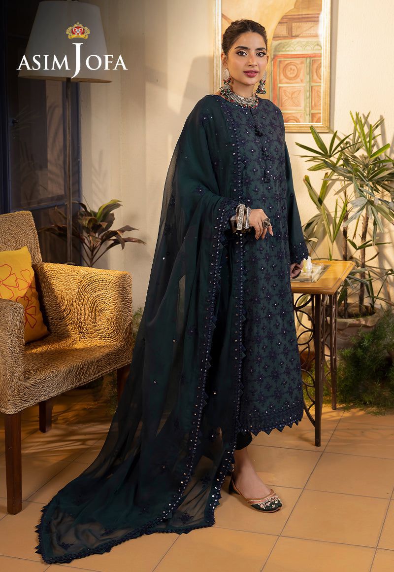 ASIM JOFA-24 EMBROIDERED CHIFFON 3 PC - SFC