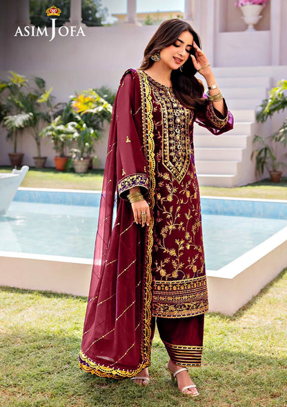 ASIM JOFA-24 EMBROIDERED CHIFFON 3 PC - SFC