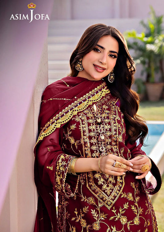 ASIM JOFA-24 EMBROIDERED CHIFFON 3 PC - SFC