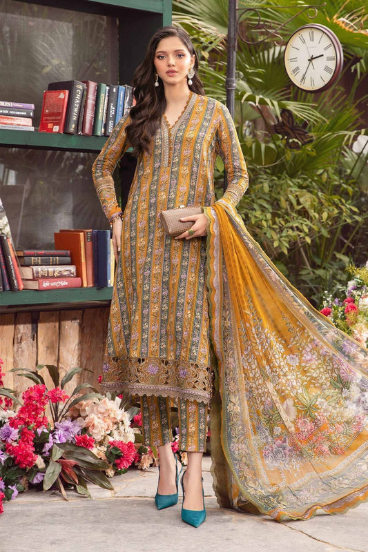 3 Piece Unstitched suit | MPT-2107-A