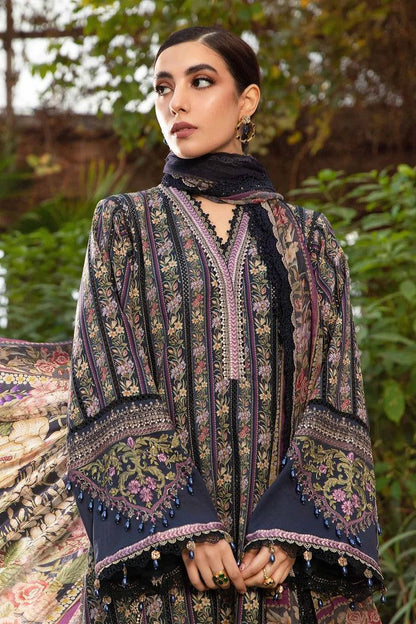 3 Piece Unstitched suit | MPT-2107-B