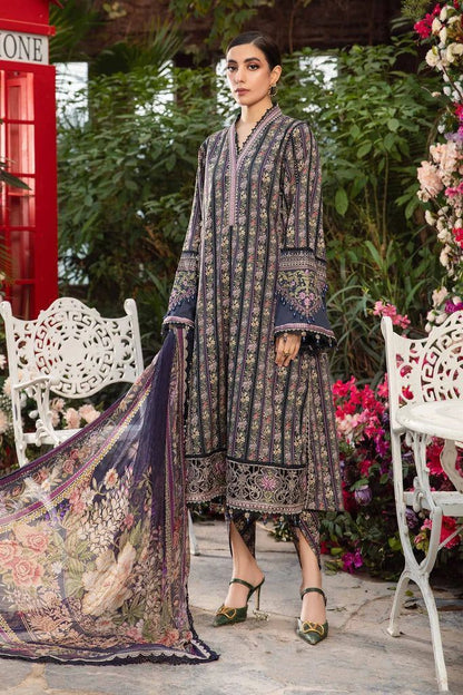 3 Piece Unstitched suit | MPT-2107-B