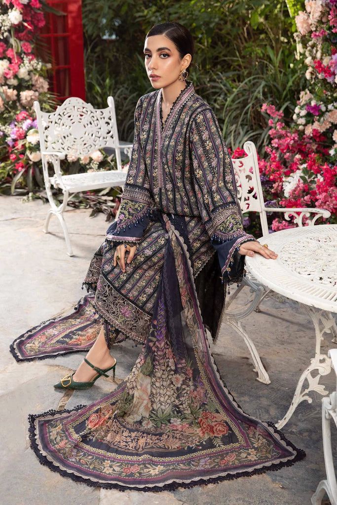 3 Piece Unstitched suit | MPT-2107-B