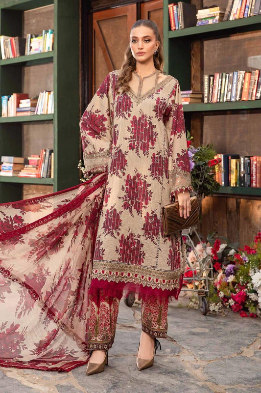 3 Piece Unstitched suit | MPT-2110-A