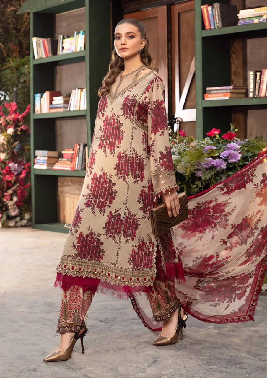 3 Piece Unstitched suit | MPT-2110-A