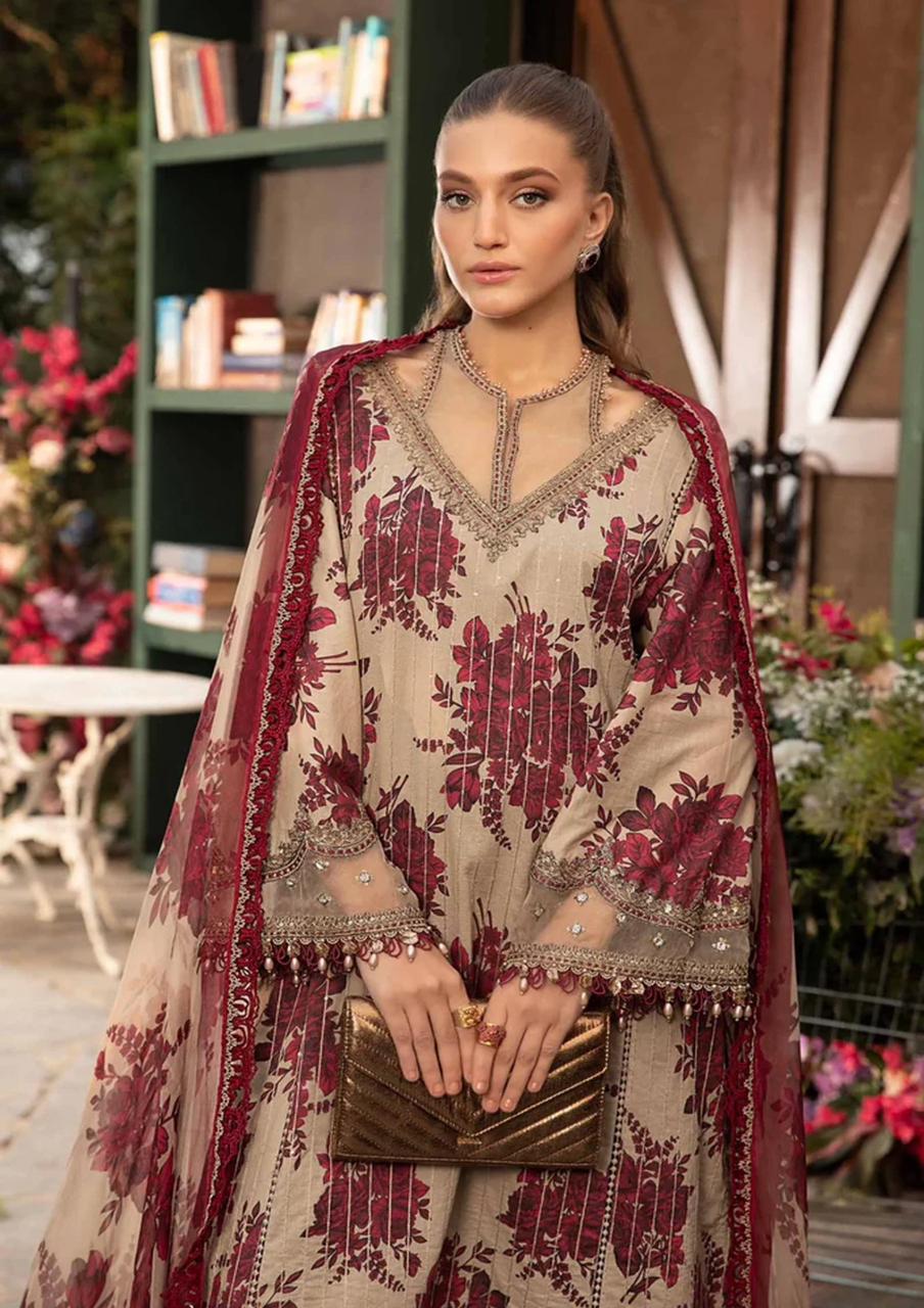 3 Piece Unstitched suit | MPT-2110-A