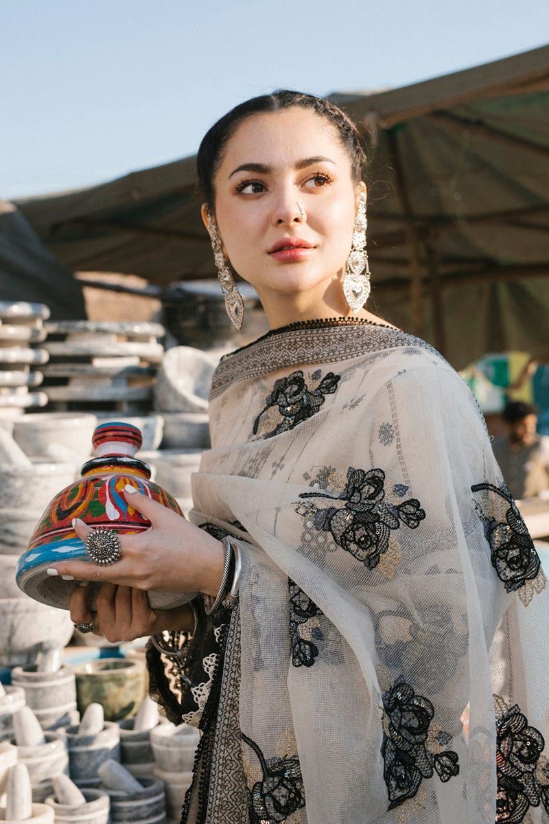 Qalamkar Luxury Lawn Unstitched Suit- SBC