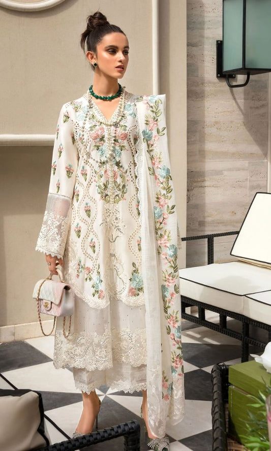Crimson Luxury Lawn Unstitched Suit - SBC