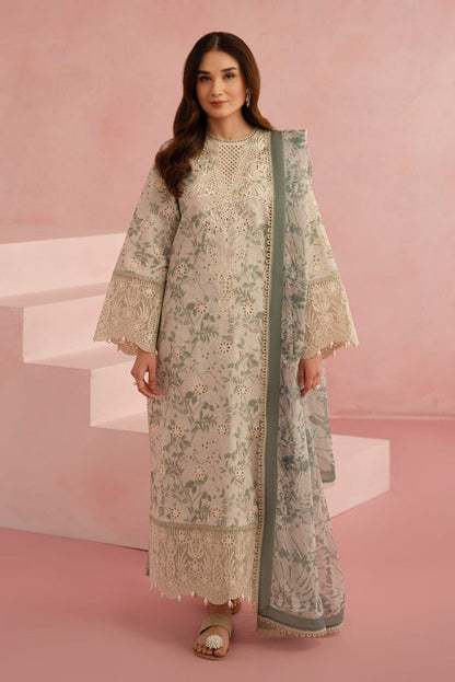 Iznik Embroidered Lawn Unstitched Suit Kylon AL-25 - SBC
